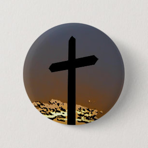 Badge Rond 5 Cm La Croix