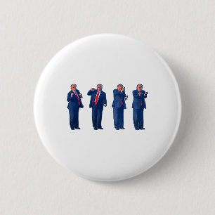 Badge Rond 5 Cm La danse Trumpty Trump dansant 4 juillet _1