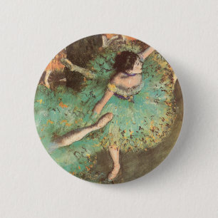 Badge Rond 5 Cm La danseuse verte d'Edgar Degas, Ballet Vintage