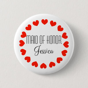 Badge Rond 5 Cm La domestique de l'honneur personnalisée se