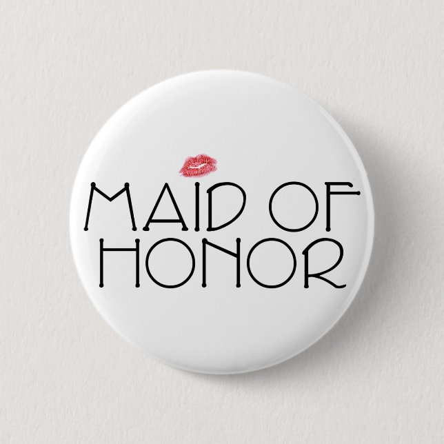 Badge Rond 5 Cm La domestique de l'honneur se bécotent (Devant)
