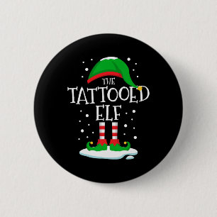 Badge Rond 5 Cm La famille de Noël des elfes tatoués qui correspon