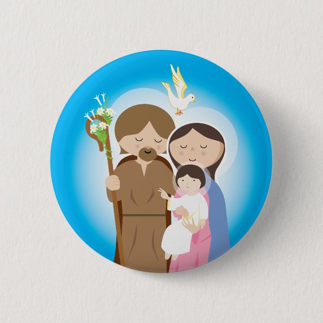 Badge Rond 5 Cm La famille sainte (Devant)