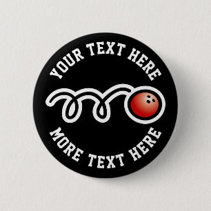 Badge Rond 5 Cm La fête de l'anniversaire de bowling de l'enfant 