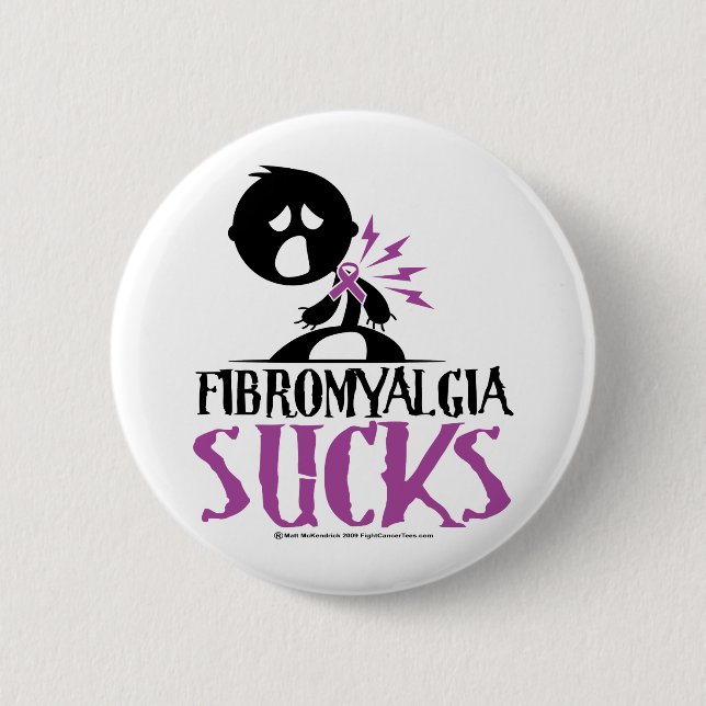 Badge Rond 5 Cm La fibromyalgie suce (Devant)