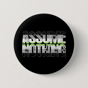 Badge Rond 5 Cm La fierté d'Agender n'assument rien
