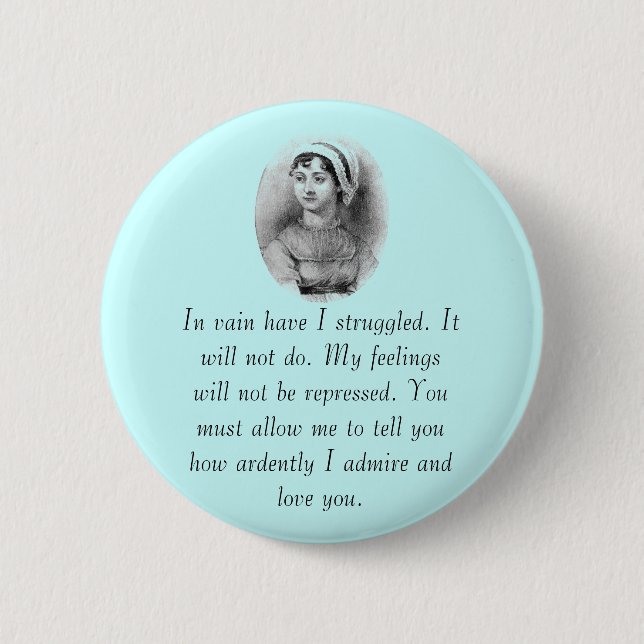 Badge Rond 5 Cm La fierté de Jane Austen (Devant)
