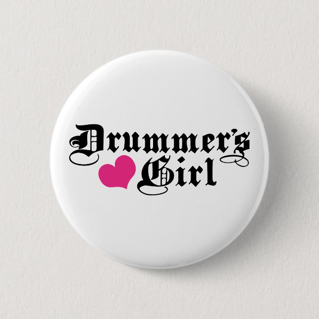 Badge Rond 5 Cm La fille du batteur (Devant)