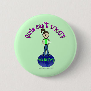 Badge Rond 5 Cm La Fille du monde, la lumière