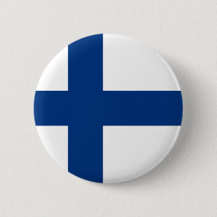 Badge Rond 5 Cm La Finlande - drapeau national finlandais