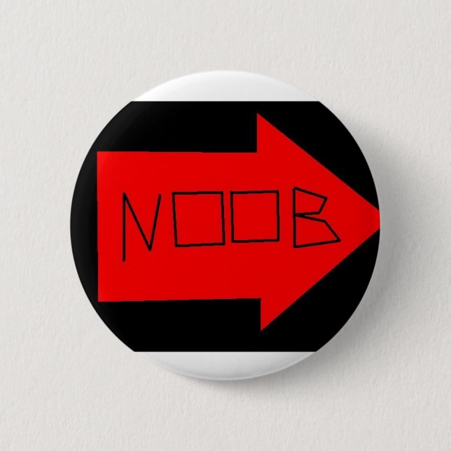 Badge Rond 5 Cm La flèche de Noob (Devant)