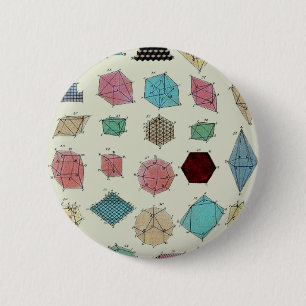 Badge Rond 5 Cm La géométrie en cristal