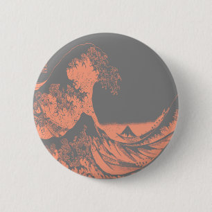Badge Rond 5 Cm La Grande Pêche D'Ondes & Grey