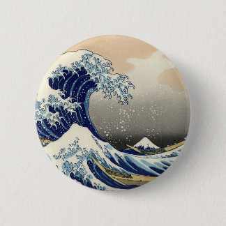Badge Rond 5 Cm La grande vague outre de Kanagawa