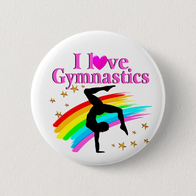 BADGE ROND 5 CM LA GYMNASTIQUE EST MA VIE (Devant)
