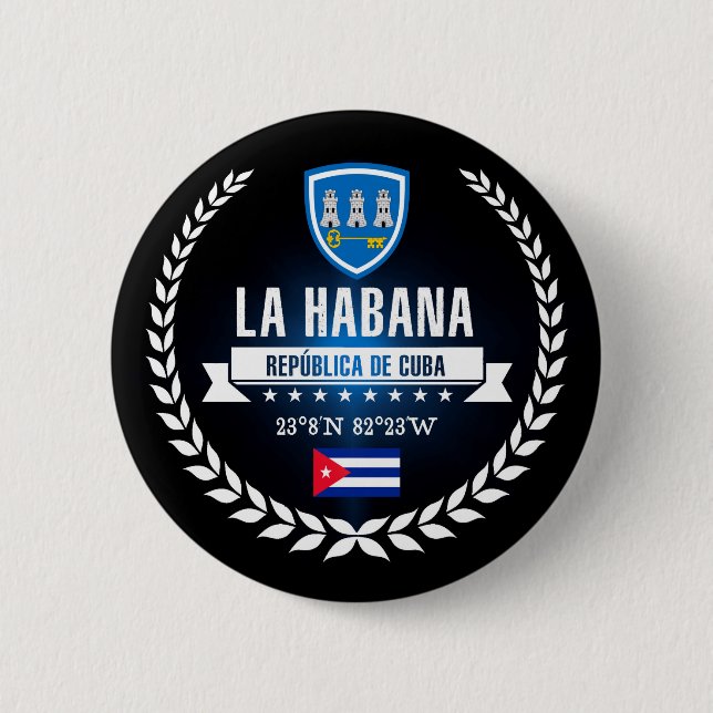 Badge Rond 5 Cm La Havane (Devant)