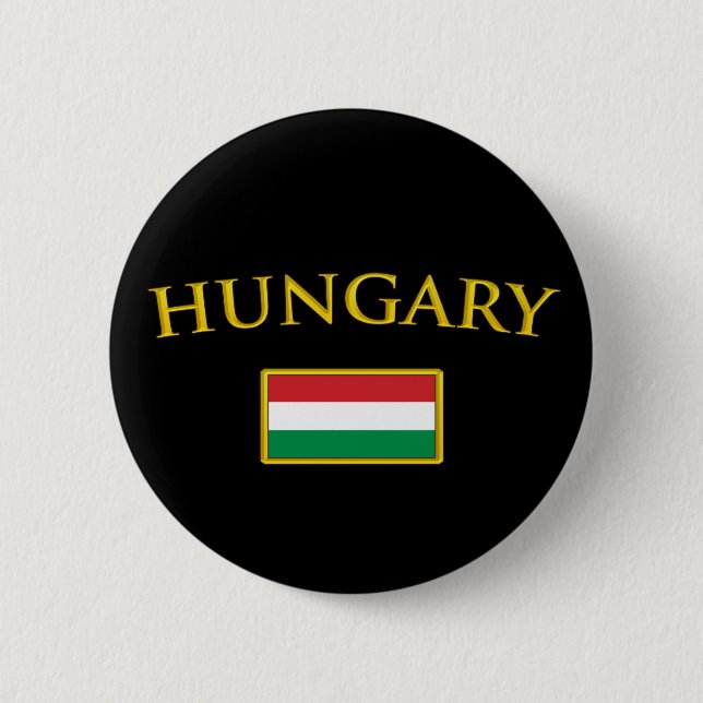 Badge Rond 5 Cm La Hongrie d'or (Devant)