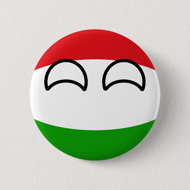Badge Rond 5 Cm La Hongrie Geeky tendante drôle Countryball (Devant)