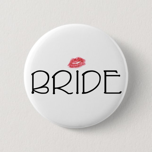 Badge Rond 5 Cm La jeune mariée se bécotent (Devant)