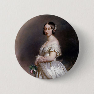 Badge Rond 5 Cm La jeune Reine Victoria