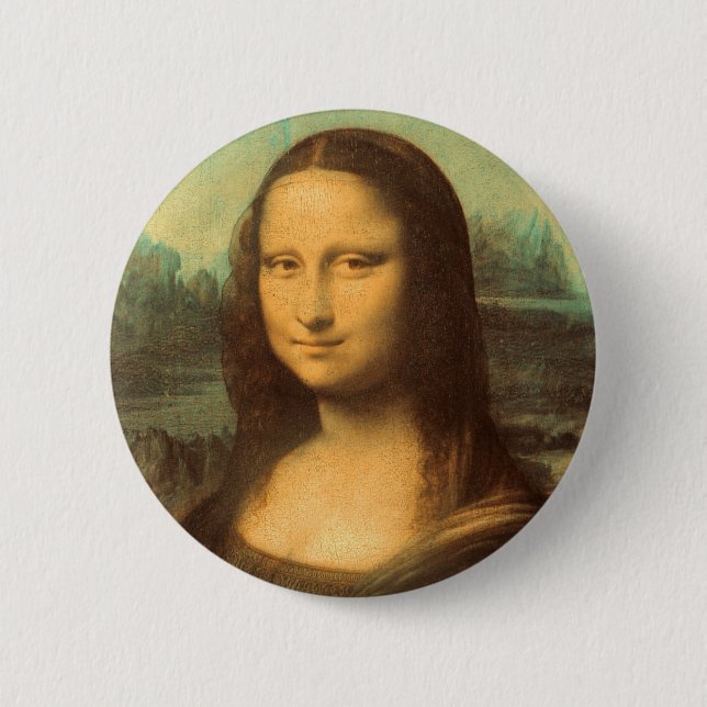 Badge Rond 5 Cm La Joconde de Léonard de Vinci (Devant)