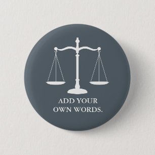 Badge Rond 5 Cm La justice mesure l'avocat fait sur commande des