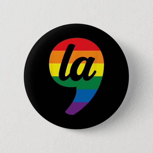 Badge Rond 5 Cm La Kamala Harris Pride Rainbow (Devant)