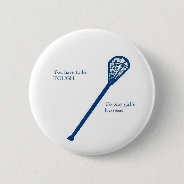 Badge Rond 5 Cm La lacrosse des filles (Devant)