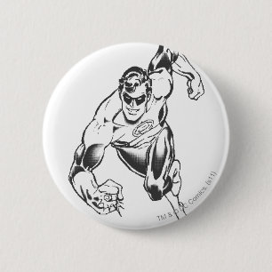 Badge Rond 5 Cm La lanterne verte saute en avant