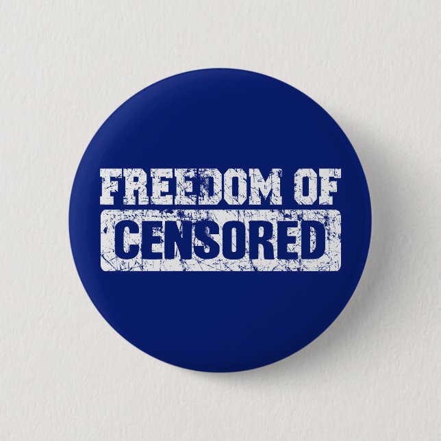 Badge Rond 5 Cm La liberté d'expression peut-être pas si (Devant)