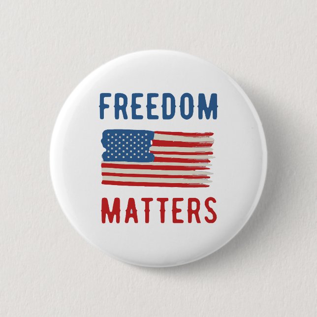 Badge Rond 5 Cm La liberté est importante (Devant)
