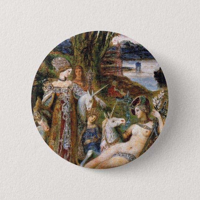 Badge Rond 5 Cm La licorne (Devant)