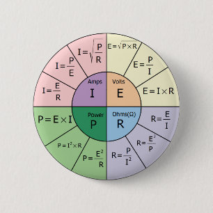 Badge Rond 5 Cm La loi d'Ohm
