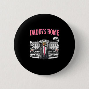 Badge Rond 5 Cm La Maison de Papa Maison Blanche 2025 Président Tr