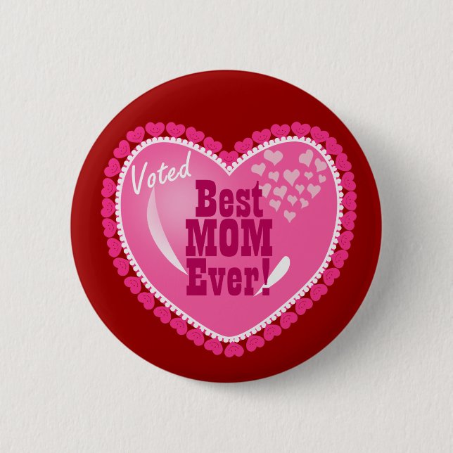 Badge Rond 5 Cm La meilleure maman JAMAIS ! (Devant)