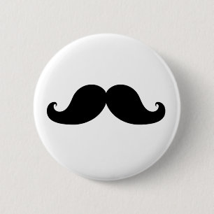 BADGE ROND 5 CM LA MEILLEURE MOUSTACHE NOIRE