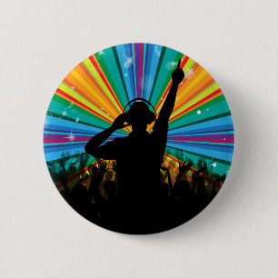 Badge Rond 5 Cm La musique DJ se boutonnent
