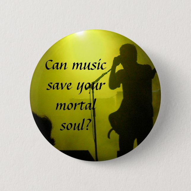 Badge Rond 5 Cm La musique économise (Devant)