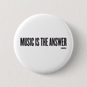 Badge Rond 5 Cm La musique est la réponse