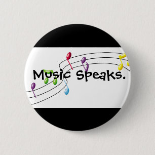 Badge Rond 5 Cm La musique parle