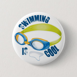 BADGE ROND 5 CM LA NATATION EST FRAÎCHE