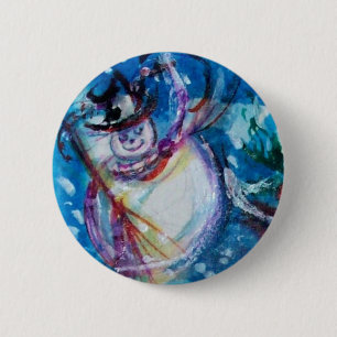 BADGE ROND 5 CM LA NEIGE AVEC LA BOULE