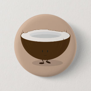 Badge Rond 5 Cm La noix de coco souriante
