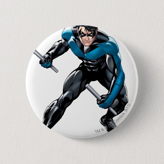 Badge Rond 5 Cm La nuit aux armes (Devant)