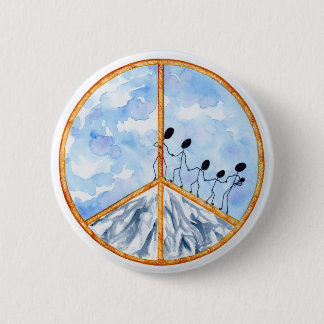 Badge Rond 5 Cm La "paix commence par moi" le bouton