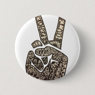 Badge Rond 5 Cm La "paix" conçoivent