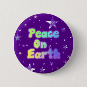Badge Rond 5 Cm La Paix Sur Terre