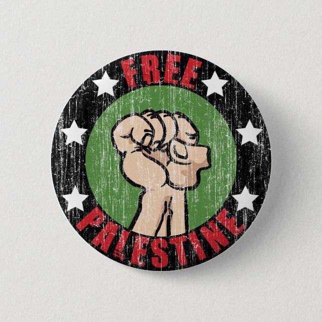 Badge Rond 5 Cm La Palestine libre (Devant)