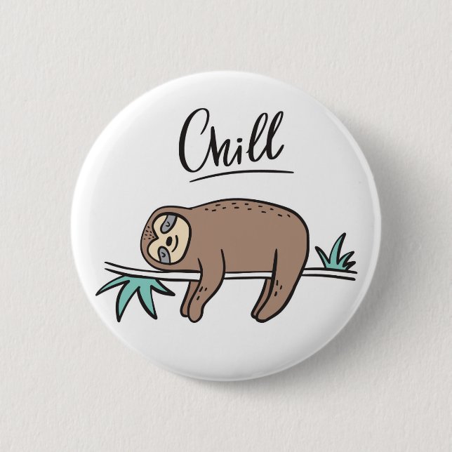 Badge Rond 5 Cm La paresse indique le froid (Devant)