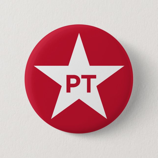 Badge Rond 5 Cm La partie de travailleurs (Brésil) (Devant)
